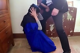 Sexy teen Arab refugee fucks in a hotel room