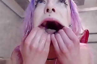 Multiple squirting orgasms self slapping torment!