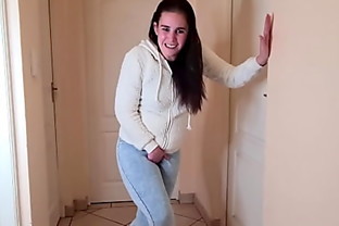 Desperate pissing in my jeans and fleece jacket